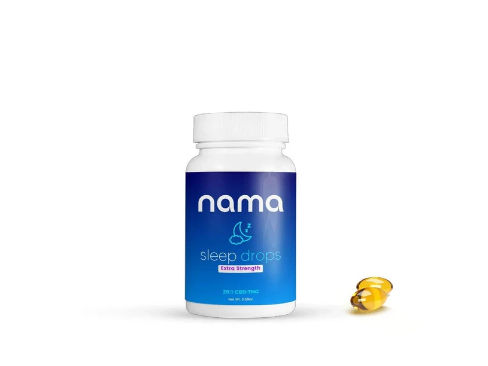 nama Extra Strength Sleep Drops with Delta-9 THC and CBD, THC: 2.5 mg | CBD: 100 mg - 30 Count