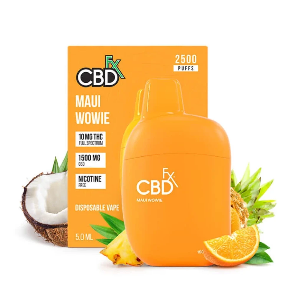 CBDfx  Maui Wowie Vape Pen 10mg THC + 1500mg CBD - 10 Pack