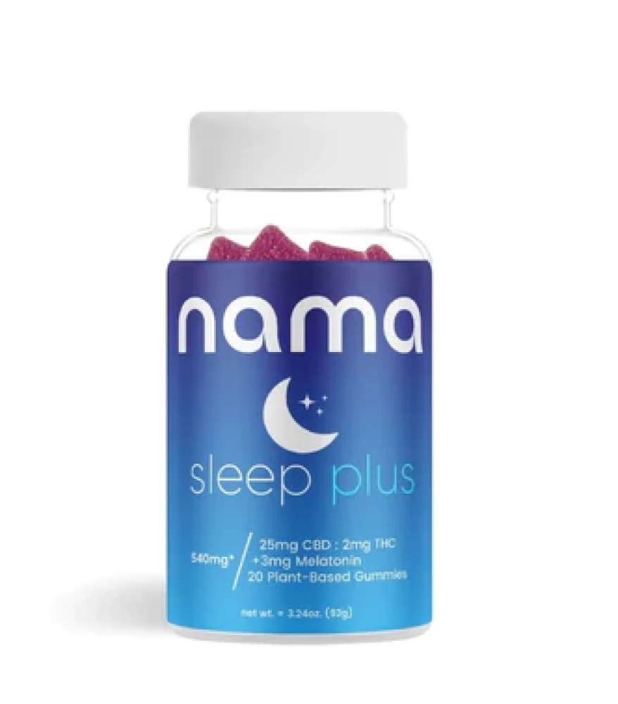 nama Sleep Plus - 2mg THC, 25mg CBD, 3mg Melatonin, 20 Count