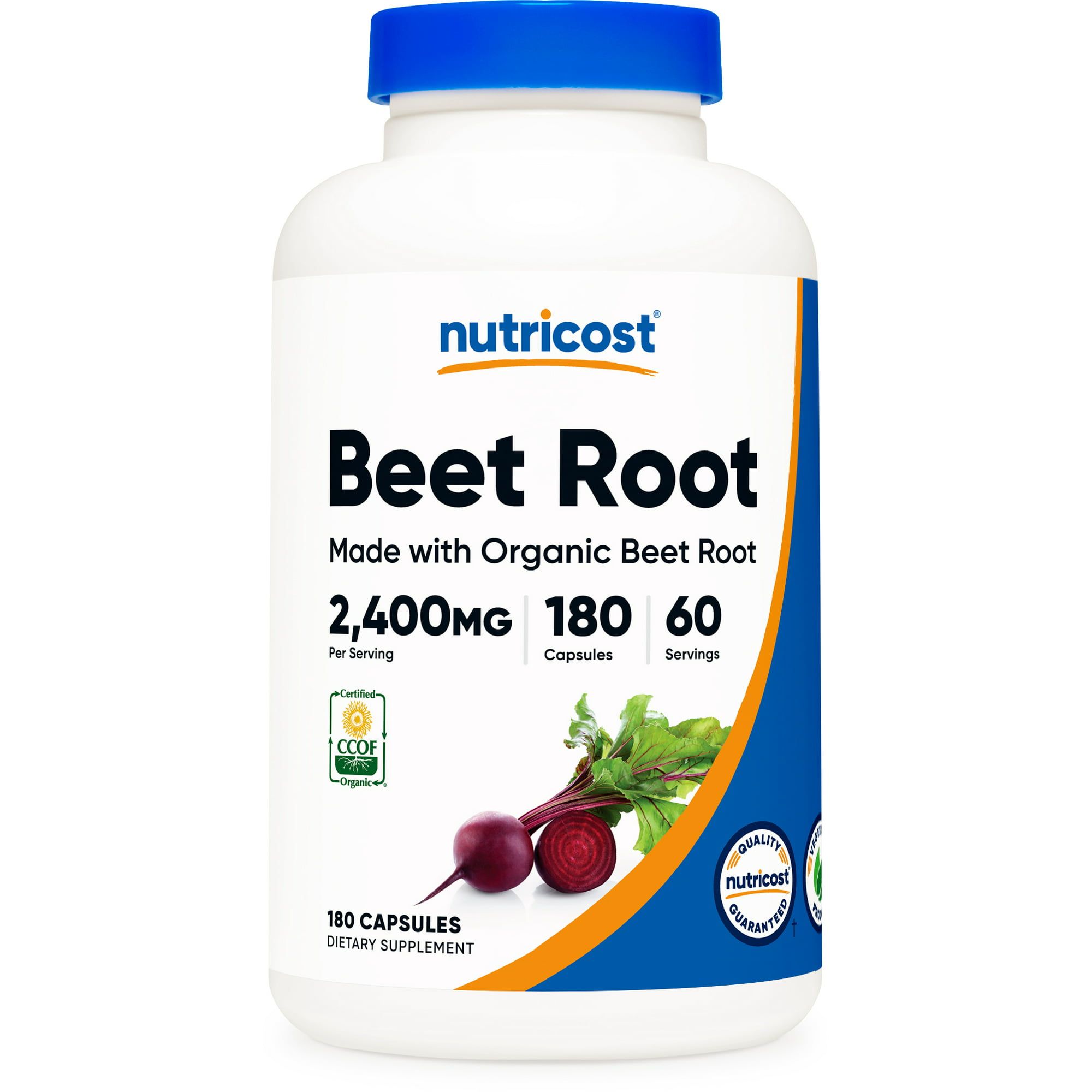 Nutricost Beet Root 2400mg, 180 Capsules Supplement made with Organic Beet Root, 60 Servings