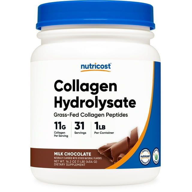 Nutricost Grass Fed Collagen Powder 1LB (Chocolate) Non GMO, Gluten Free Supplement