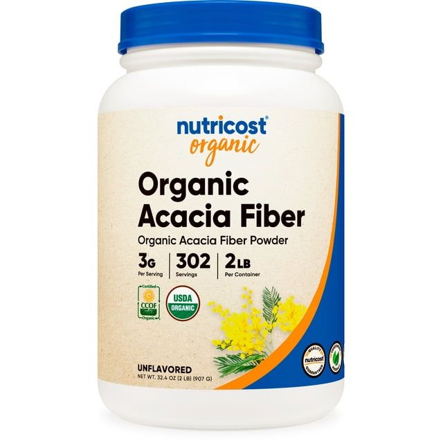 Nutricost Organic Acacia Fiber Powder Supplement (2 LB) Non GMO, Gluten Free