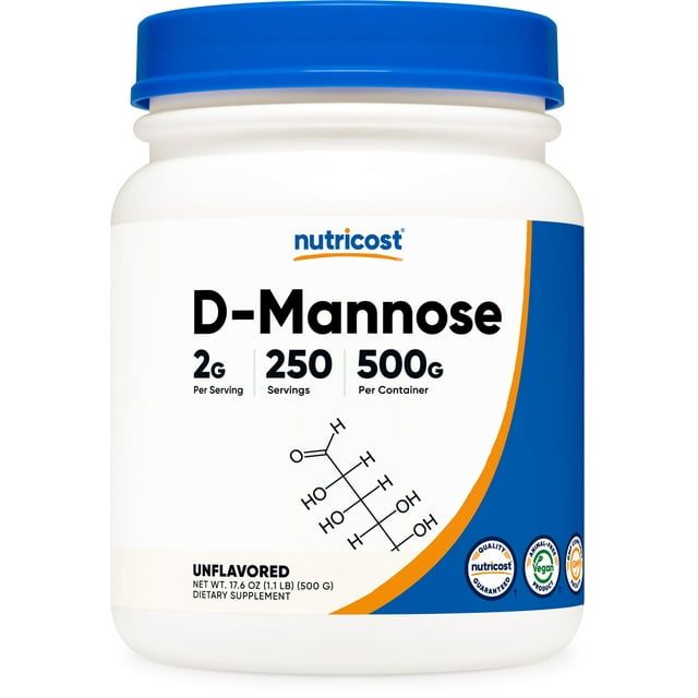Nutricost D Mannose Powder 500gms, 2g Serving Non GMO Supplement