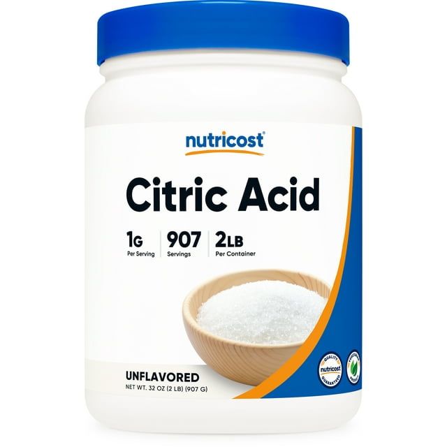 Nutricost Citric Acid Powder (2LB) Non GMO, Gluten Free Supplement