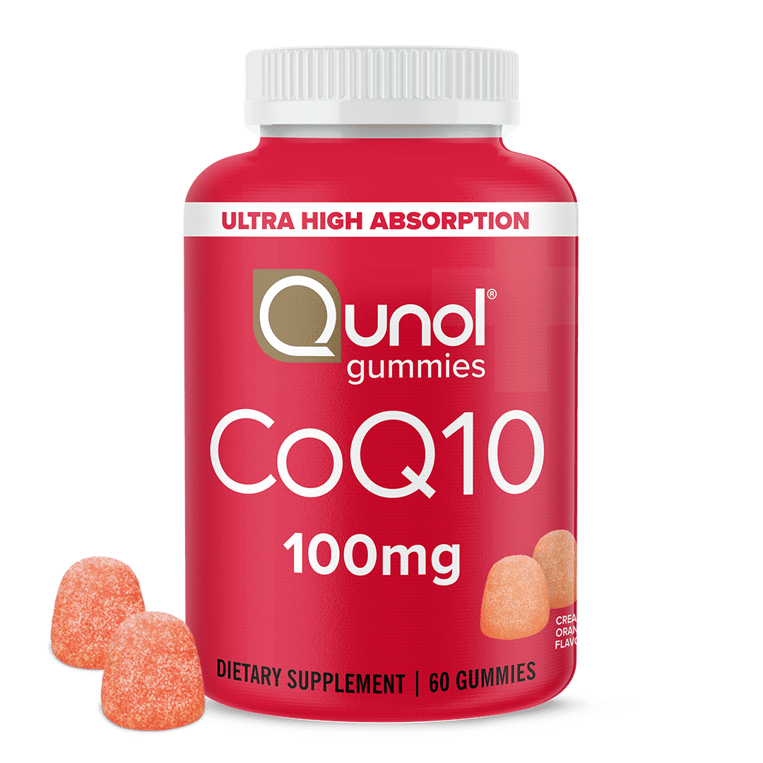 Qunol CoQ10 Gummies, 100mg, Ultra High Absorption, Heart Health Supplement, 60 Count