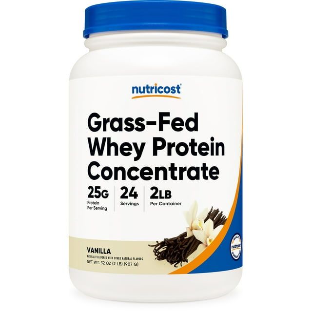Nutricost Grass Fed Whey Protein Concentrate Powder (Vanilla) 2LBS