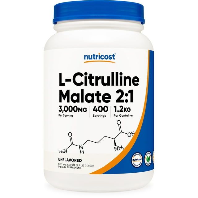 Nutricost L Citrulline Malate Supplement Powder (2:1) 1.2KG