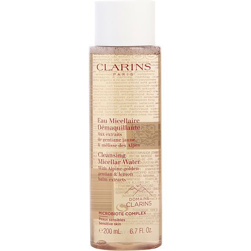 Clarins Cleansing Micellar Water with Alpine Golden Gentian & Lemon Balm Extracts Sensitive Skin 200ml/6.7oz