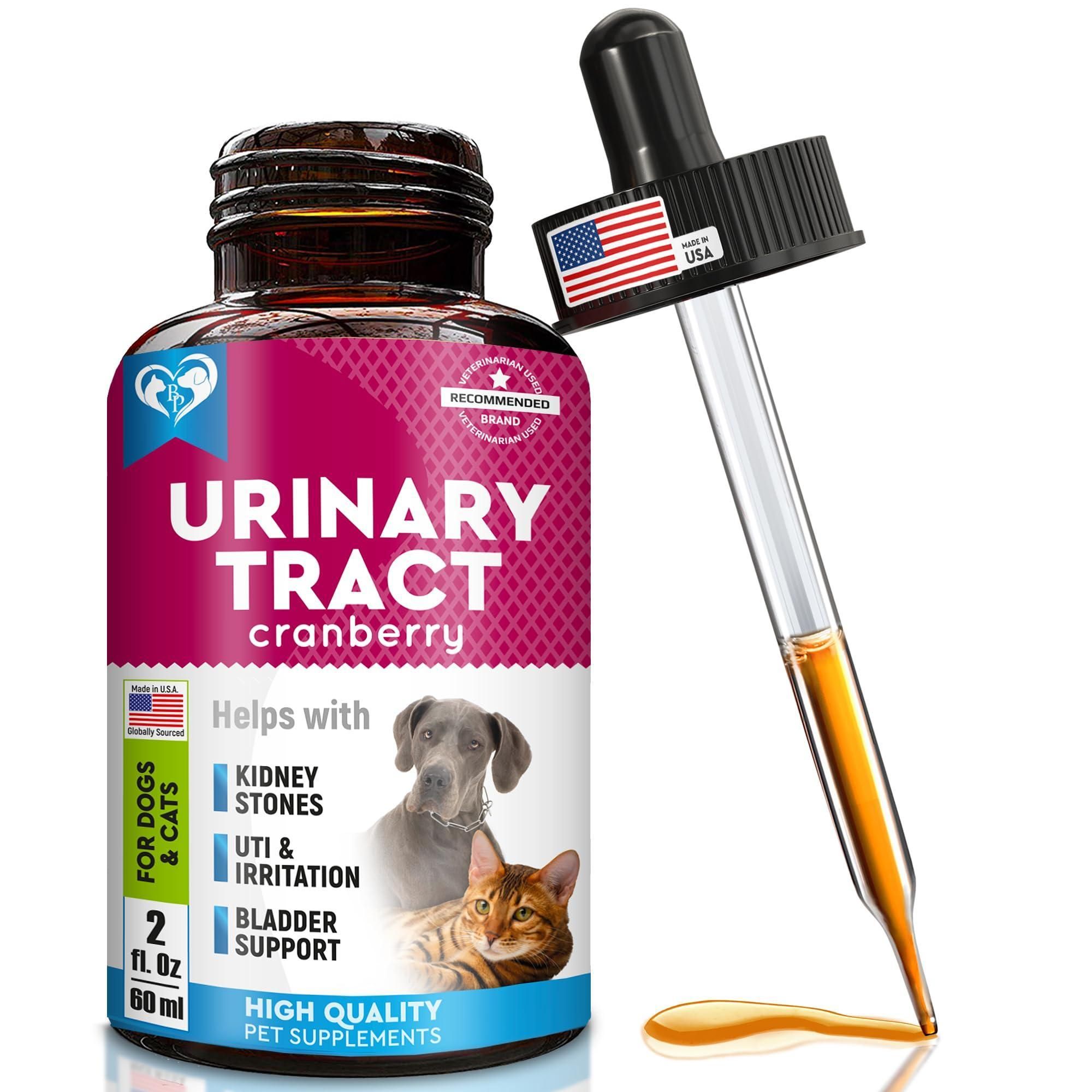 Beloved Pets Cat Dog Urinary Tract Infection Treatment Natural UTI Medicine Cranberry Kidney Bladder Support Supplement Pet Renal Health UTI Care Drops