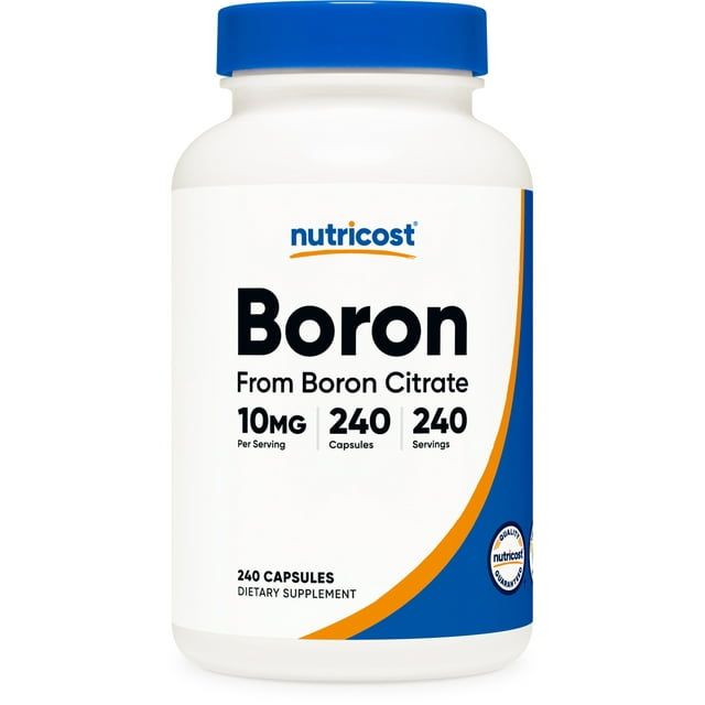 Nutricost Boron Supplement Capsules 10mg, 240 Vegetarian Capsules, Gluten Free and Non GMO