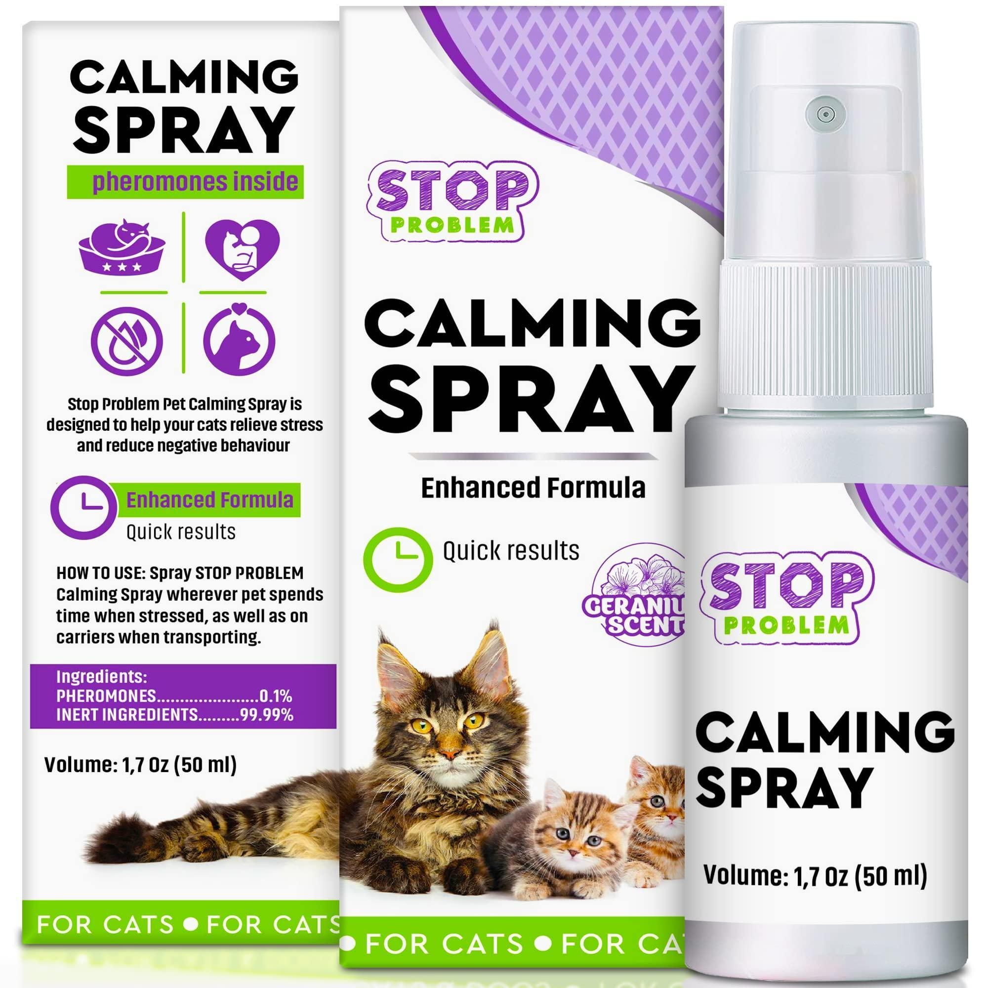 Beloved Pets Calming Pheromone Spray Scratch Repellent for Cats Reduce Scratching Furniture Pee During Travel Fireworks Thunder Vet Zone